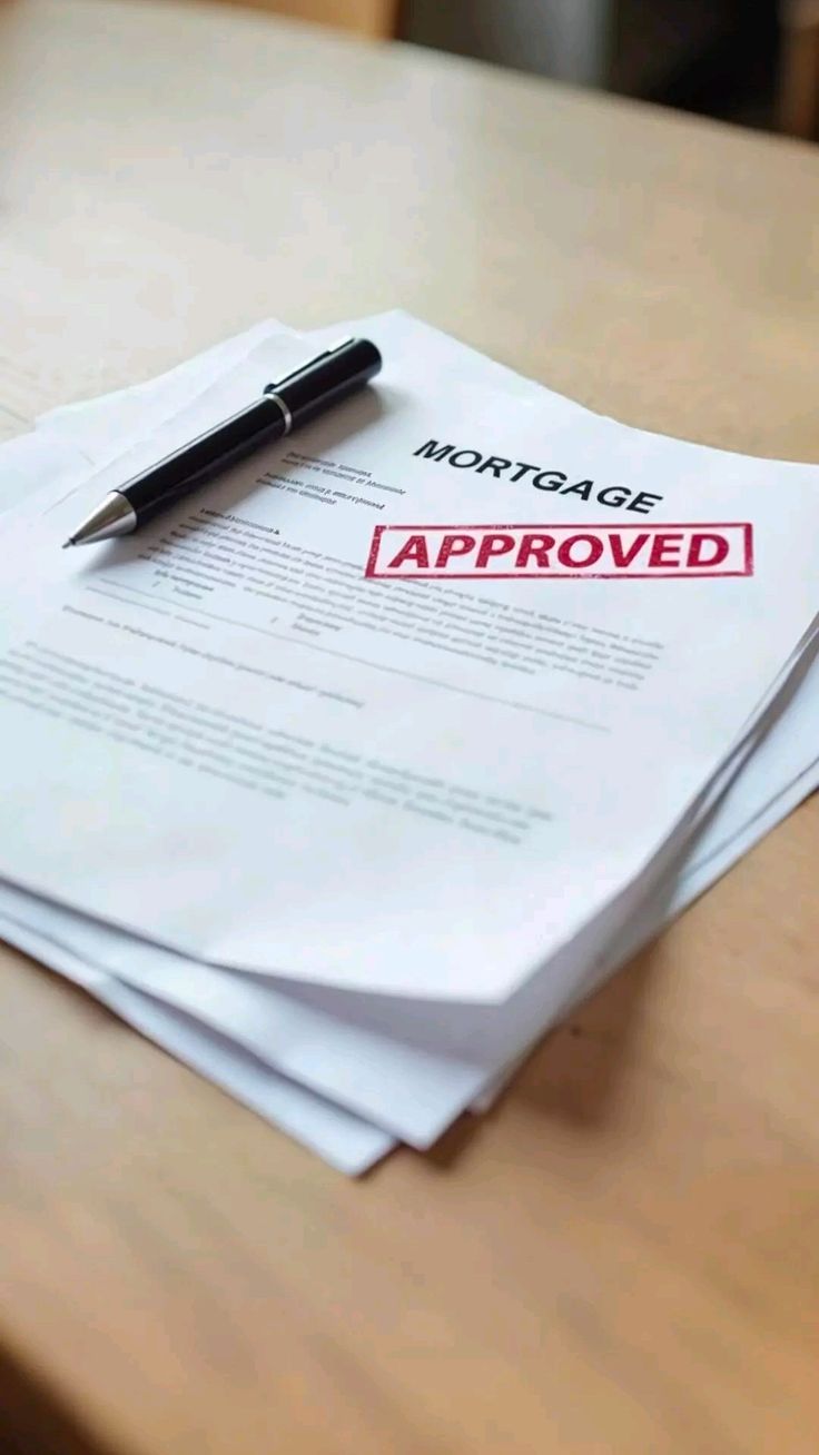 Mortgage approved paperwork — credit score and home loan