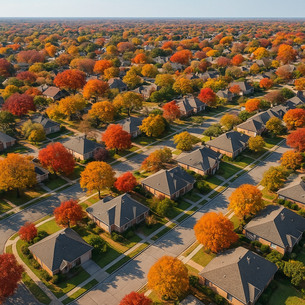 Dallas Fort Worth suburban neighborhood in October 2026 showing housing market conditions