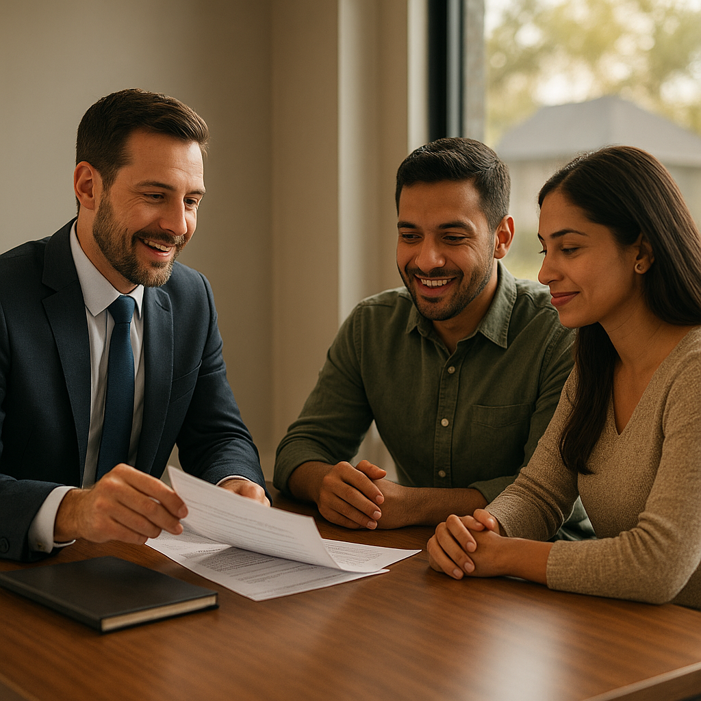 Mortgage broker in Plano TX reviewing loan options with a Collin County homebuyer 2026