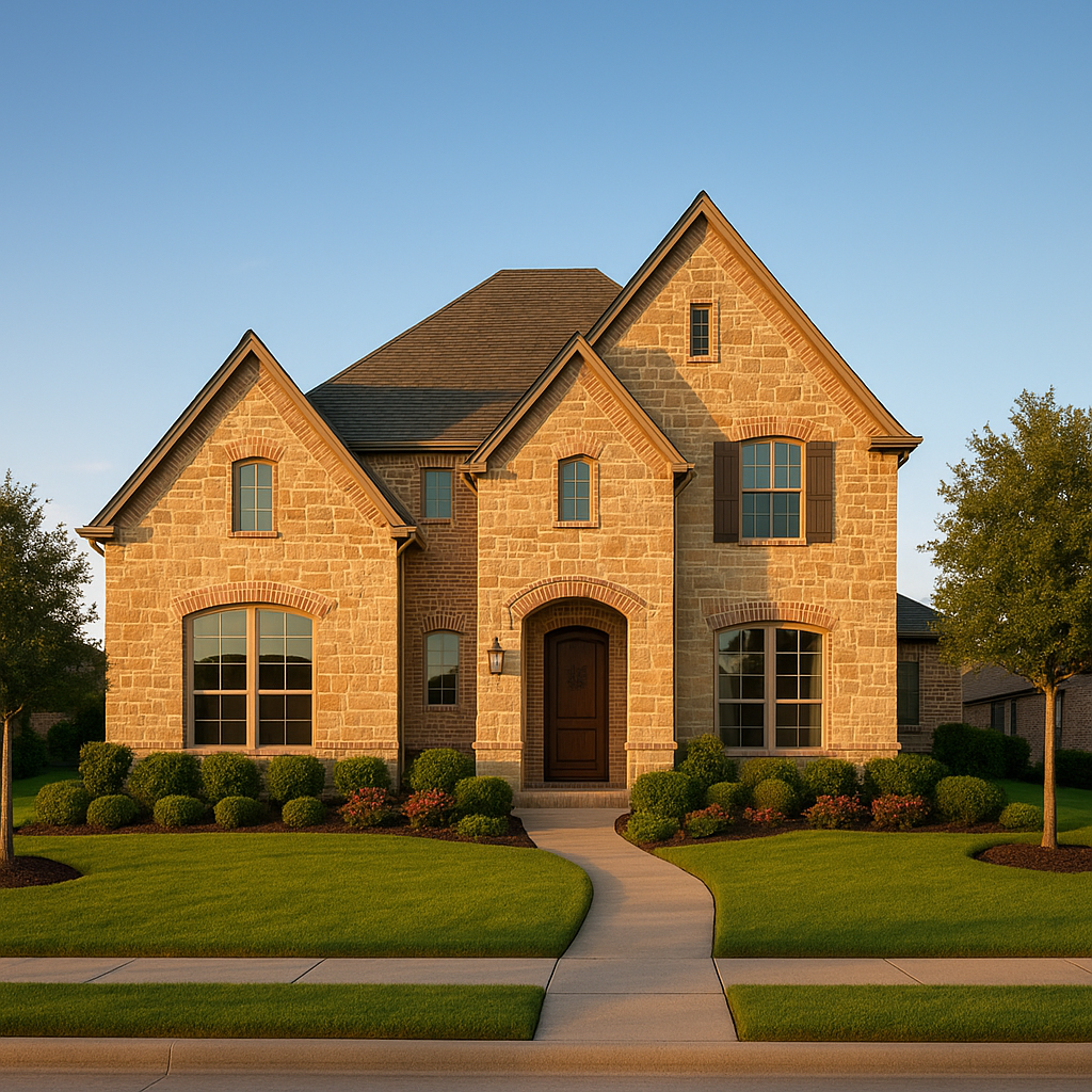 Upscale Texas suburban home representing rental income property for mortgage qualification