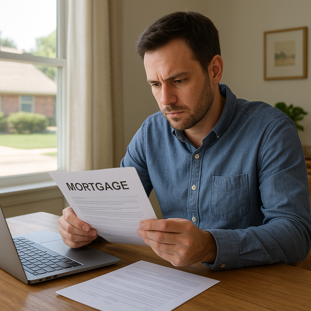 Homeowner reviewing mortgage documents — short sale rules October 2026 Texas