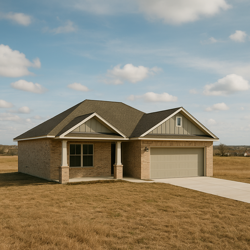 New build home on a large lot outside Forney Texas