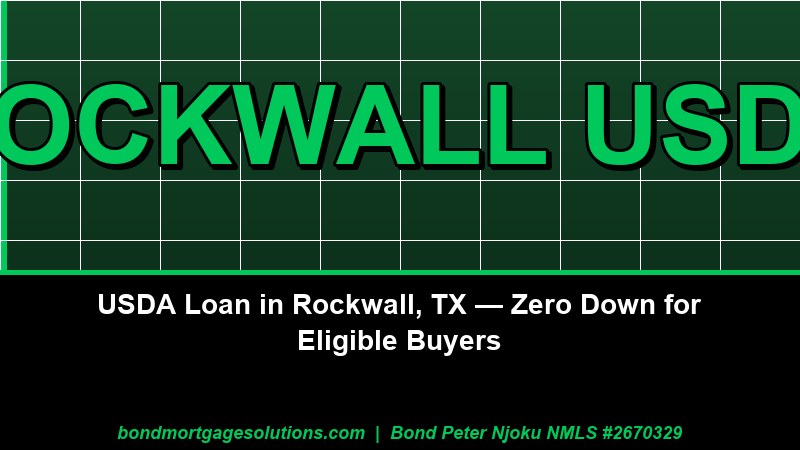 USDA Loan in Rockwall, TX  Zero Down for Eligible Buyers