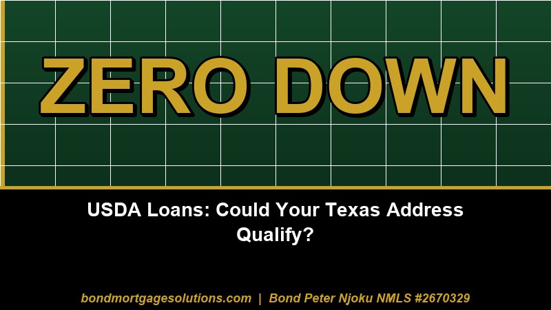 USDA Loans Could Your Texas Address Qualify